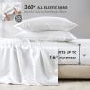 Madison Park Essentials Queen Free Luxurious 6 Piece Sheet Set MPE20-769(White)