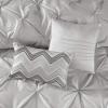 Madison Park Essentials Room in a Bag Faux Silk Comforter Set – Luxe Diamond Tufting All Season Bedding, Matching Curtains, Decorative Pillows, Grey King(104″x92″) 24 Piece(Grey)