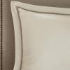 Madison Park Essentials Room in a Bag Faux Silk Comforter Set – Luxe Diamond Tufting All Season Bedding, Matching Curtains, Decorative Pillows, Grey King(104″x92″) 24 Piece(Ivory)