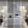 Madison Park Essentials Room in a Bag Faux Silk Comforter Set – Luxe Diamond Tufting All Season Bedding, Matching Curtains, Decorative Pillows, Grey King(104″x92″) 24 Piece(Grey)