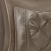Madison Park Essentials Room in a Bag Faux Silk Comforter Set – Luxe Diamond Tufting All Season Bedding, Matching Curtains, Decorative Pillows, Grey King(104″x92″) 24 Piece(Taupe)