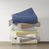 Madison Park Freshspun Basketweave Luxury Cotton Blanket Yellow 90×90″ Full/Queen Size Basketweave Premium Soft Cozy 100% Cotton For Bed, Couch or Sofa(Yellow)