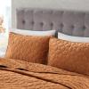 Madison Park Harper Quilt Set Velvet Casual Geometric Stitching Design All Season, Lightweight Coverlet, Cozy Bedding, Matching Shams, Full/Queen(90″x90″), Ivory 3 Piece(Rust)