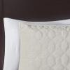 Madison Park Harper Quilt Set Velvet Casual Geometric Stitching Design All Season, Lightweight Coverlet, Cozy Bedding, Matching Shams, Full/Queen(90″x90″), Ivory 3 Piece(Ivory)