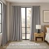 Madison Park Karien 100% Blackout Curtains 52×84 – White, 2-Layer Noise Blocking & Energy Smart Thermal Window Panel Pair with Rod Pocket/Back Tab(Grey)
