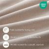 Madison Park Karien 100% Blackout Curtains 52×84 – White, 2-Layer Noise Blocking & Energy Smart Thermal Window Panel Pair with Rod Pocket/Back Tab(Linen)
