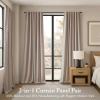 Madison Park Karien 100% Blackout Curtains 52×84 – White, 2-Layer Noise Blocking & Energy Smart Thermal Window Panel Pair with Rod Pocket/Back Tab(Linen)