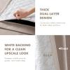 Madison Park Karien 100% Blackout Curtains 52×84 – White, 2-Layer Noise Blocking & Energy Smart Thermal Window Panel Pair with Rod Pocket/Back Tab(Linen)