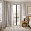 Madison Park Karien 100% Blackout Curtains 52×84 – White, 2-Layer Noise Blocking & Energy Smart Thermal Window Panel Pair with Rod Pocket/Back Tab(White)