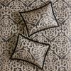 Madison Park King Comforter Set Damask Medallion Jacquard Comforter, Overfilled All Season Bed Set, Bed Skirt, Shams, Decor Pillows, Odette, King(104 in x 92 in), Black 8 Piece(Black/Gold)