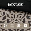 Madison Park King Comforter Set Damask Medallion Jacquard Comforter, Overfilled All Season Bed Set, Bed Skirt, Shams, Decor Pillows, Odette, King(104 in x 92 in), Black 8 Piece(Black/Gold)