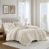 Madison Park King Comforter Set Reversible Faux-Fur Plush Comforters for King Size Bed, All Season Luxurious Ribbed Velvet Comforters King Size Bedding Set, Jasmine, King, Ivory 3 Piece(Ivory)