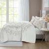 Madison Park Laetitia Lightweight 100% Cotton Quilt Set, Breathable Chenille Tufted, Shabby Chic Boho Medallion Design, Sham, Floral Taupe w/ Tassels, Full/Queen-2 Piece(Violette Ivory/Taupe Coverlet)
