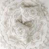 Madison Park Laetitia Lightweight 100% Cotton Quilt Set, Breathable Chenille Tufted, Shabby Chic Boho Medallion Design, Sham, Floral Taupe w/ Tassels, Full/Queen-2 Piece(Violette Ivory/Taupe Coverlet)
