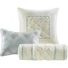 Madison Park Laurel Cozy Comforter Set – Traditional Tufted Faux Silk Design, All Season Down Alternative Bedding with Matching Shams, Decorative Pillow, Grey Queen(90″x90″) 7 Piece(Seafoam)