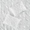 Madison Park Laurel Cozy Comforter Set – Traditional Tufted Faux Silk Design, All Season Down Alternative Bedding with Matching Shams, Decorative Pillow, Grey Queen(90″x90″) 7 Piece(White)