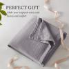 Madison Park Liquid Cotton Luxury Blanket Premium Soft Cozy 100% Ring Spun Cotton For Bed , Couch or Sofa, King, Sea Foam(Gray)