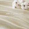 Madison Park Liquid Cotton Luxury Blanket Premium Soft Cozy 100% Ring Spun Cotton For Bed , Couch or Sofa, King, Sea Foam(Ivory)