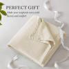 Madison Park Liquid Cotton Luxury Blanket Premium Soft Cozy 100% Ring Spun Cotton For Bed , Couch or Sofa, King, Sea Foam(Ivory)