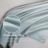 Madison Park Liquid Cotton Luxury Blanket Premium Soft Cozy 100% Ring Spun Cotton For Bed , Couch or Sofa, King, Sea Foam(Light Blue)