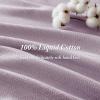 Madison Park Liquid Cotton Luxury Blanket Premium Soft Cozy 100% Ring Spun Cotton For Bed , Couch or Sofa, King, Sea Foam(Lilac)