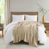 Madison Park Liquid Cotton Luxury Blanket Premium Soft Cozy 100% Ring Spun Cotton For Bed , Couch or Sofa, King, Sea Foam(Linen)