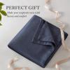 Madison Park Liquid Cotton Luxury Blanket Premium Soft Cozy 100% Ring Spun Cotton For Bed , Couch or Sofa, King, Sea Foam(Navy)