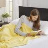 Madison Park Liquid Cotton Luxury Blanket Premium Soft Cozy 100% Ring Spun Cotton For Bed , Couch or Sofa, King, Sea Foam(Yellow)