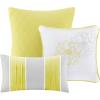 Madison Park Lola 100% Cotton Duvet Set Beautiful Floral Pattern, Ruffle Border Design All Season, Breathable Comforter Cover Bedding, Matching Shams, Full/Queen(90″x90″), Purple/Grey 6 Piece(Yellow/Grey)