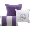 Madison Park Lola 100% Cotton Quilt Set-Casual Floral Channel Stitching Design All Season, Lightweight Coverlet Bedspread Bedding, Shams, Decorative Pillows, Full/Queen (90 in x 90 in), Purple 6 Piece(Lola Purple)