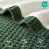 Madison Park Luxuriously Cozy Chenille Throw Blanket Waffle Weave Reversible Soft & Warm Sherpa Throw, Lightweight, Breathable Waffle Throw, Farmhouse Room Décor Summer Blanket, 50×60, Red(Green)