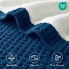 Madison Park Luxuriously Cozy Chenille Throw Blanket Waffle Weave Reversible Soft & Warm Sherpa Throw, Lightweight, Breathable Waffle Throw, Farmhouse Room Décor Summer Blanket, 50×60, Red(Navy Blue)
