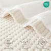 Madison Park Luxuriously Cozy Chenille Throw Blanket Waffle Weave Reversible Soft & Warm Sherpa Throw, Lightweight, Breathable Waffle Throw, Farmhouse Room Décor Summer Blanket, 50×60, Red(Ivory)