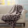 Madison Park Ogee Lightweight Throw Blanket Premium Microlight Design Spread, Oversize, Ultra Soft, Cozy Living Room Couch, Sofa, Bed, 60″x70″ Grey Plush Throw(Brown Plush Throw)
