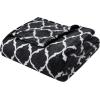 Madison Park Ogee Lightweight Throw Blanket Premium Microlight Design Spread, Oversize, Ultra Soft, Cozy Living Room Couch, Sofa, Bed, 60″x70″ Grey Plush Throw(Black Plush Throw)