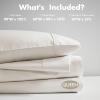 Madison Park Organic Cotton Sheet Soft & Breathable 300TC Cotton Sheets, Elastic Deep Pocket Sheet Set Fits Up to 18″ Mattress, All Seasons, Lightweight, 100% Cotton Bed Sheets, Queen Taupe 4 Piece(Ivory)