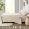 Madison Park Organic Cotton Sheet Soft & Breathable 300TC Cotton Sheets, Elastic Deep Pocket Sheet Set Fits Up to 18″ Mattress, All Seasons, Lightweight, 100% Cotton Bed Sheets, Queen Taupe 4 Piece(Taupe)
