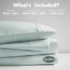 Madison Park Organic Cotton Sheet Soft & Breathable 300TC Cotton Sheets, Elastic Deep Pocket Sheet Set Fits Up to 18″ Mattress, All Seasons, Lightweight, 100% Cotton Bed Sheets, Queen Taupe 4 Piece(Aqua)