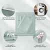 Madison Park Organic Cotton Sheet Soft & Breathable 300TC Cotton Sheets, Elastic Deep Pocket Sheet Set Fits Up to 18″ Mattress, All Seasons, Lightweight, 100% Cotton Bed Sheets, Queen Taupe 4 Piece(Aqua)