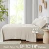 Madison Park Organic Cotton Sheet Soft & Breathable 300TC Cotton Sheets, Elastic Deep Pocket Sheet Set Fits Up to 18″ Mattress, All Seasons, Lightweight, 100% Cotton Bed Sheets, Queen Taupe 4 Piece(Ivory)