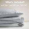 Madison Park Organic Cotton Sheet Soft & Breathable 300TC Cotton Sheets, Elastic Deep Pocket Sheet Set Fits Up to 18″ Mattress, All Seasons, Lightweight, 100% Cotton Bed Sheets, Queen Taupe 4 Piece(Grey)