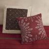 Madison Park Palmer Comforter Set-Luxury Faux Suede Design, Striped Accent, All Season Down Alternative Bedding, Matching Shams, Decorative Pillow, Bed Skirt, Queen (90 in x 90 in), Red 7 Piece(Red)