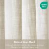 Madison Park Pinch Pleated Window Curtains, Soft Light Filtering Window Panel for Living Room Bedroom, Poly-Linen Blend Pinch Pleat Drapes with Hooks, 2 Pieces– 40”W x 90”L Emery Grey(Ivory)