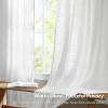 Madison Park Pinch Pleated Window Curtains, Soft Light Filtering Window Panel for Living Room Bedroom, Poly-Linen Blend Pinch Pleat Drapes with Hooks, 2 Pieces– 40”W x 90”L Emery Grey(White)