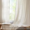 Madison Park Pinch Pleated Window Curtains, Soft Light Filtering Window Panel for Living Room Bedroom, Poly-Linen Blend Pinch Pleat Drapes with Hooks, 2 Pieces– 40”W x 90”L Emery Grey(Ivory)