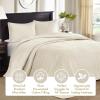 Madison Park Quebec Queen Size Quilt Bedding Set – Ivory , Damask – 3 Piece Bedding Quilt Coverlets – Ultra Soft Microfiber Bed Quilts Quilted Coverlet(Cream)