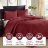 Madison Park Quebec Queen Size Quilt Bedding Set – Ivory , Damask – 3 Piece Bedding Quilt Coverlets – Ultra Soft Microfiber Bed Quilts Quilted Coverlet(Red)