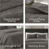 Madison Park Quebec Quilt Set – Luxurious Damask Stitching Design, Cotton Filled Lightweight Coverlet Bedspread Bedding, Shams, Full/Queen(90″x90″), Cream 3 Piece(Dark Grey)