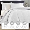 Madison Park Quebec Quilt Set – Luxurious Damask Stitching Design, Cotton Filled Lightweight Coverlet Bedspread Bedding, Shams, Full/Queen(90″x90″), Cream 3 Piece(White)