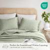 Madison Park Queen Bedspread Oversized Chenille Floral Bespread with Fringes, Bedding Set Cozy Quilt, All Season Lightweight Soft Bedspread, Willow, Queen Sage 3 Piece(Sage)